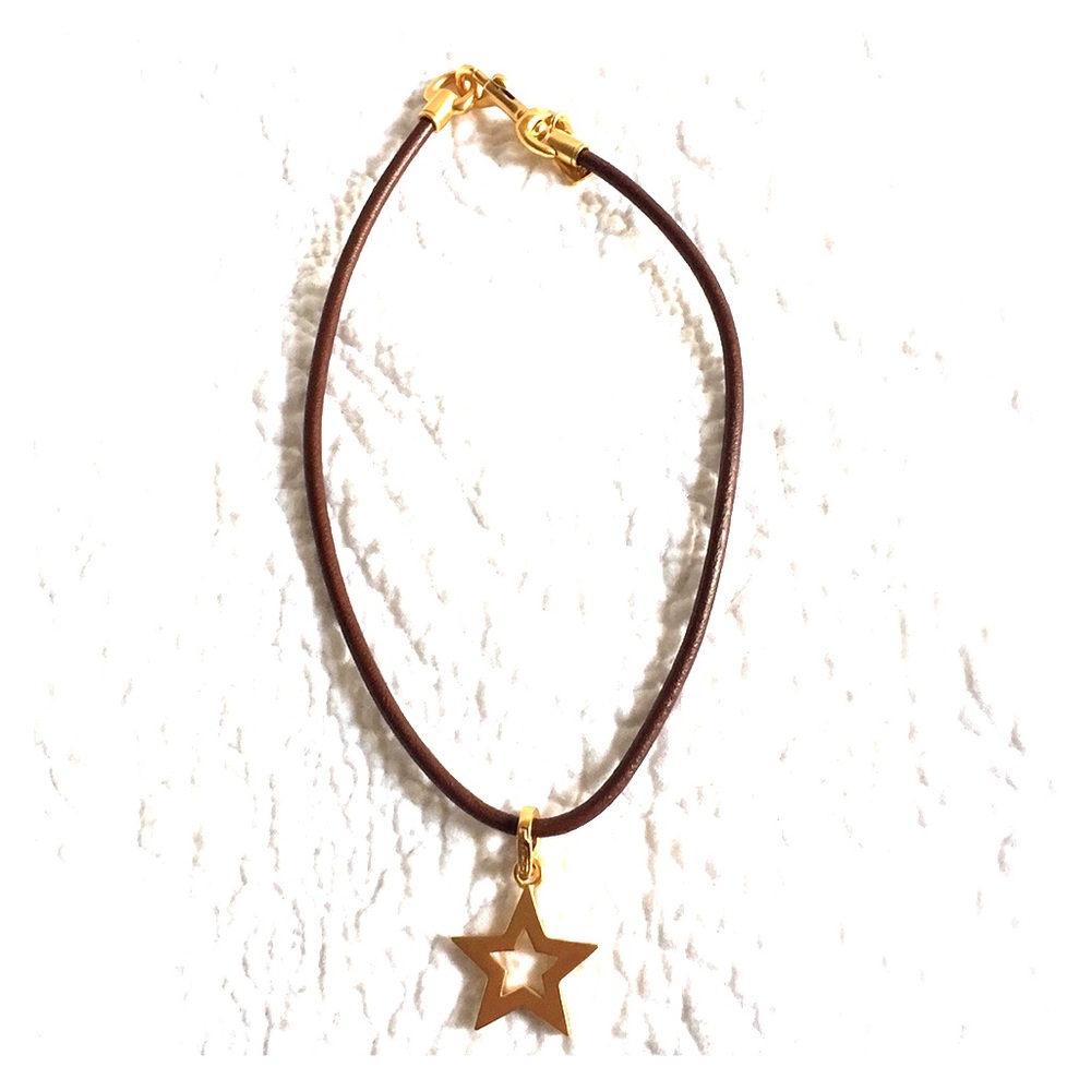 Coach leather choker